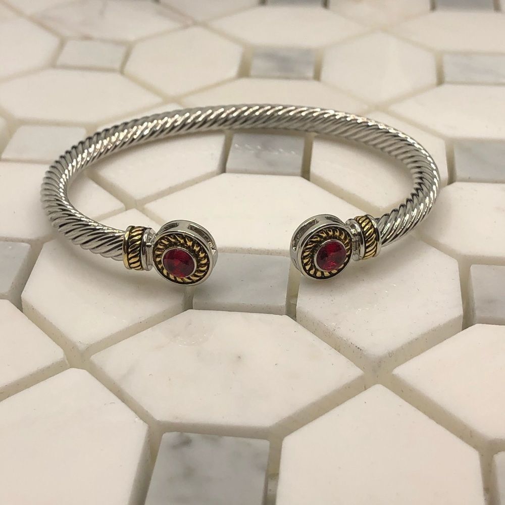 Ruby cable bracelet  - Picture 4 of 4